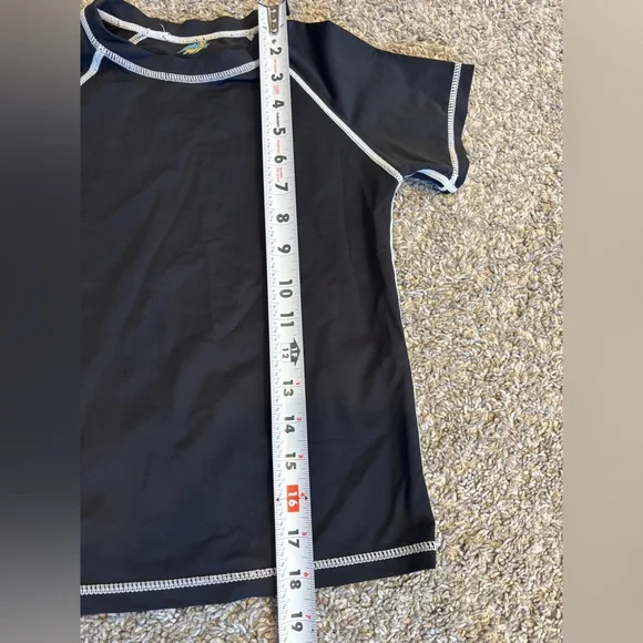 Boys Tropical Swim Set - Black UPF Sun Protection Rash Guard, Patterned Trunks - Picture 10 of 13